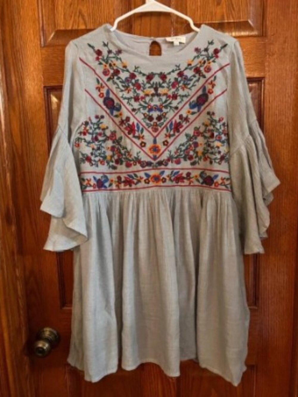 Umgee Boho Flare Sleeve Tunic Dress